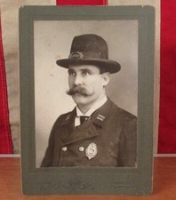 Vintage Antique Police Cabinet Card Photograph Chief Patrick McGee Allentown,PA