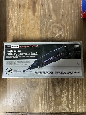 CRAFTSMAN SINGLE SPEED ROTARY TOOL CORDED ELECTRIC MODEL # 961000 VTG USA NEW