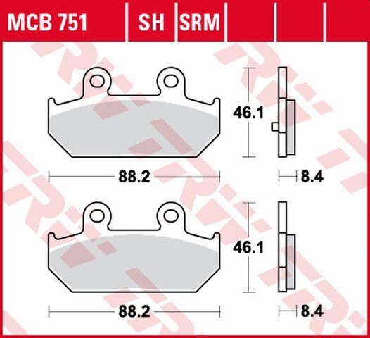 Plaquette de frein KH412 organique Suzuki AN 400 650 Burgman 2007-2015