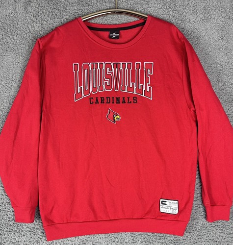 Louisville Cardinals Rundhals Pullover Sweatshirt Rot Herren Größe XXL NCAA