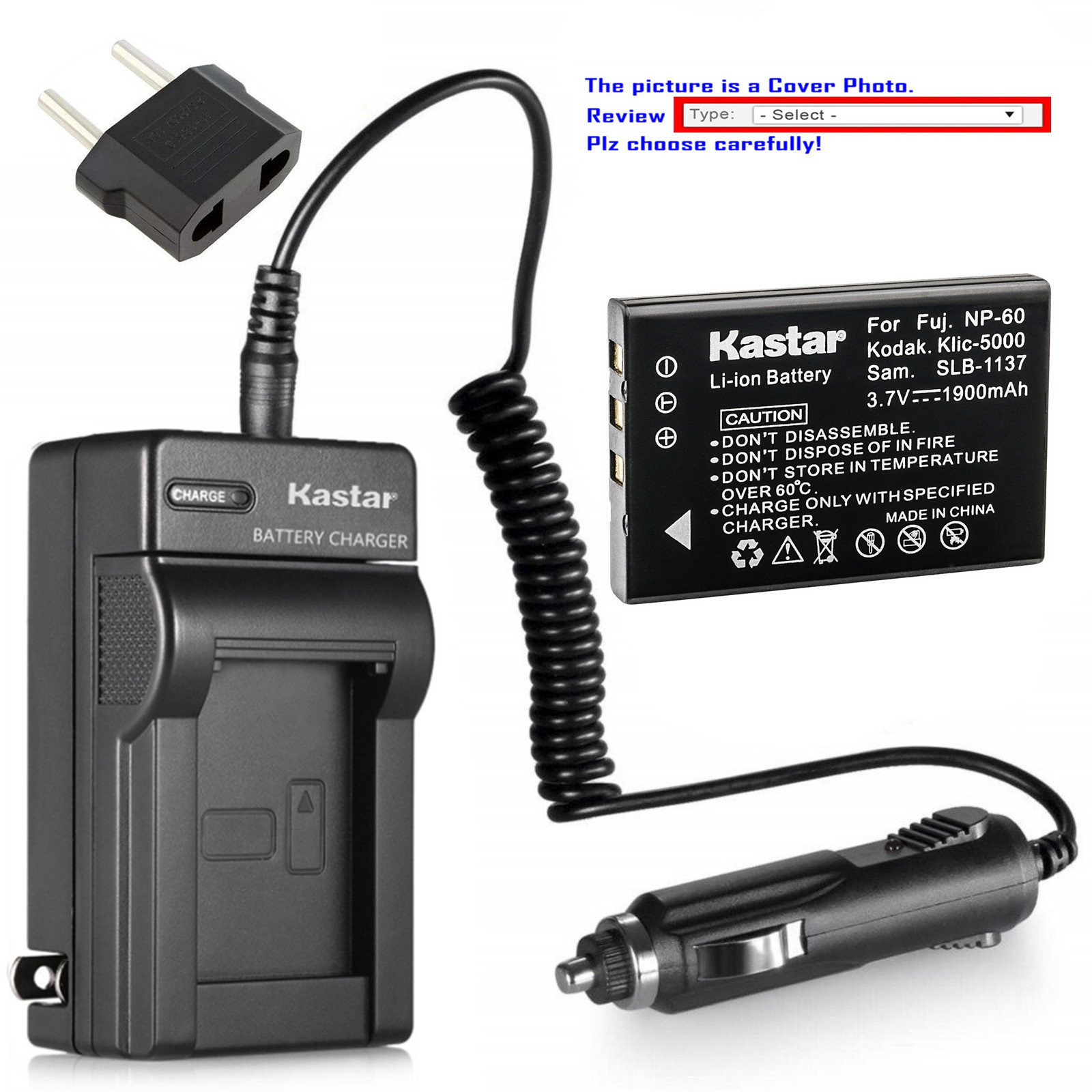 Kastar Battery AC Charger for NP60 & Traveler DC6300 Gateway DCT50 eBay