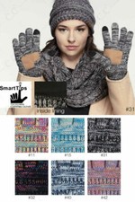 Jinscloset CC Women's Fleece Lined Knit Cuff Winter Thic Multi Color Soft Gloves