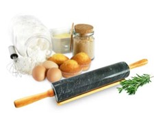 XXL marble dough roller with stand 46x6cm dough roller roller pasta roller 2 kg