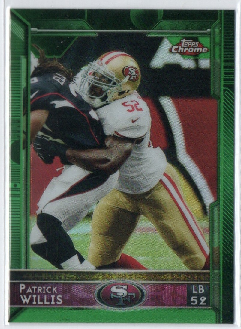 Patrick Willis 2015 Topps Chrome Green Refractor Card #67