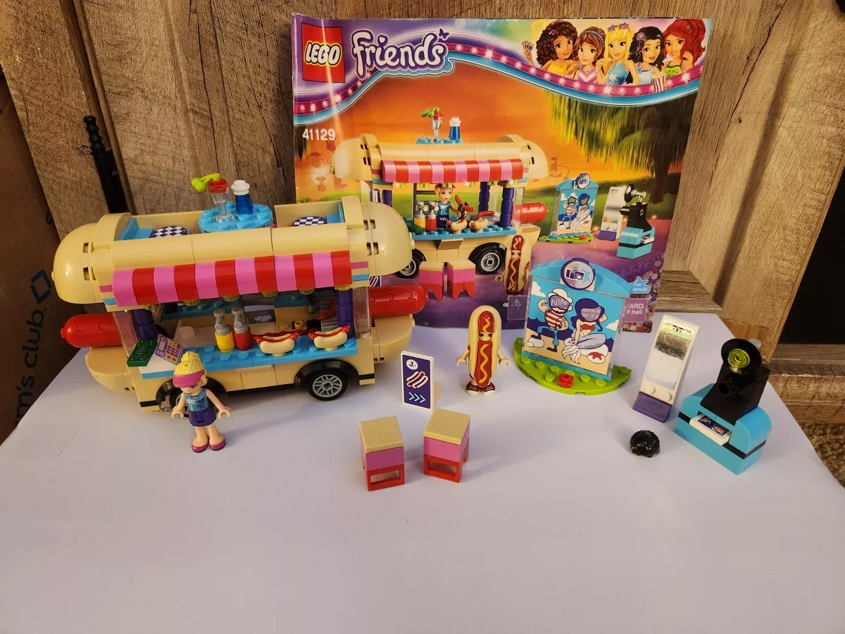 LEGO Friends 41129 Amusement Park Hot Dog Van 100 Complete w Manual Minifigs