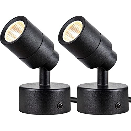 2 Pack LED 120V SpotLights Indoor 3W Up Lights Floor Spotlight