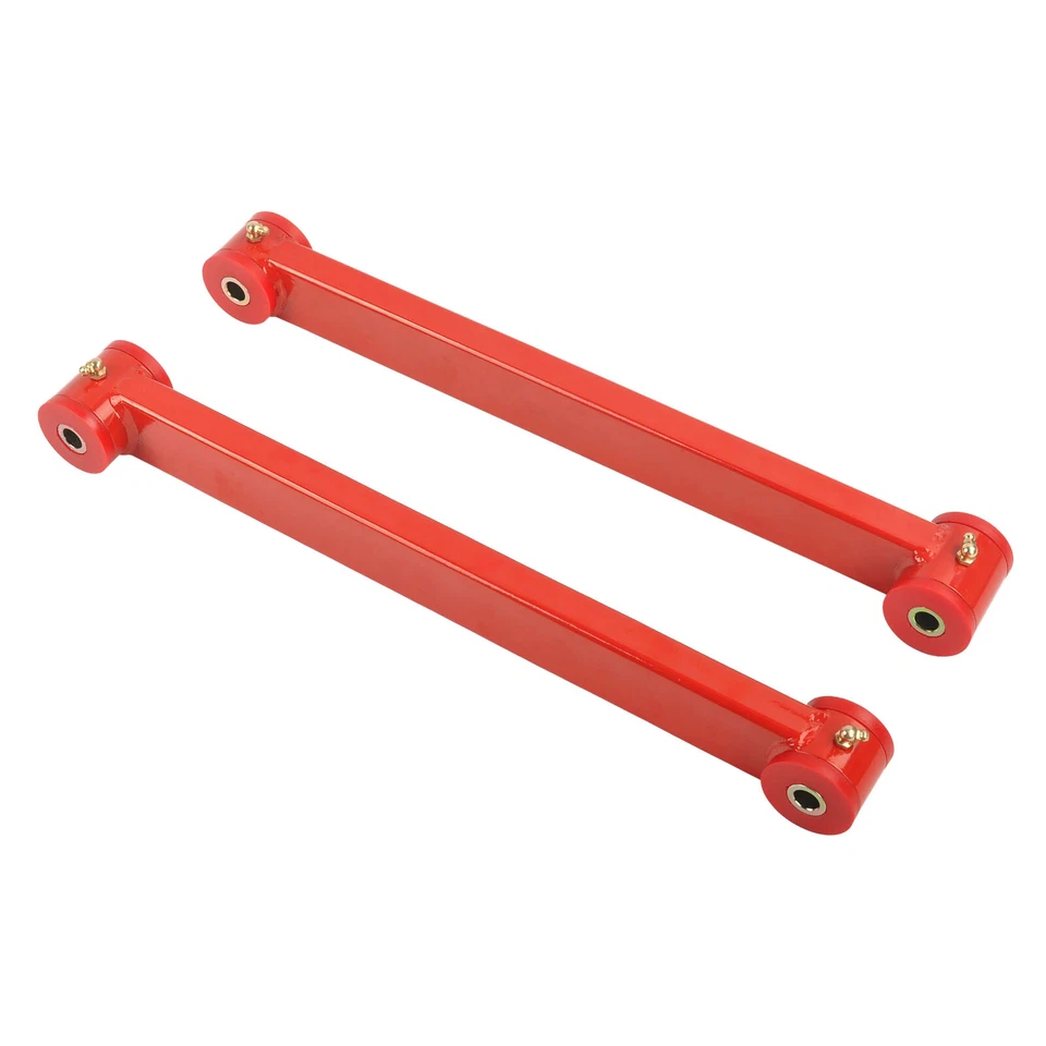 Red Rear Lower+Upper Control Arms & Panhard Track Bar For 2005-2010 Ford Mustang - Image 3 of 4