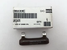 (2 pcs) LN12J47R Ohmite, 12 Watt 47 Ohm 5%, Wirewound (Vitreous Enamel) Resistor