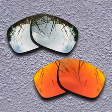 US Silver&Fire Red Replacement Lenses For-Oakley Holbrook Mix Polarized