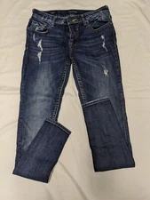 Women's Vigoss "The Dublin" Skinny Distressed Jeans Tag Size 26x31 Meas 29x31
