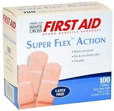 Super Flex Action Foam Strip Bandages - Beige - 1''x3'' - 200 Pcs (MS-27120)
