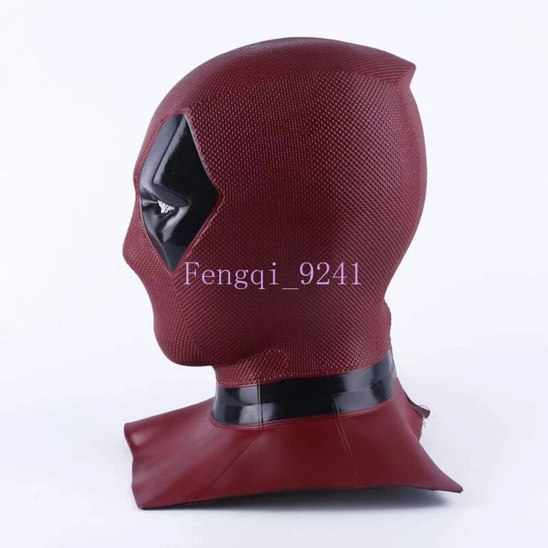 Adult Marvel Deadpool Helmet Full Face Latex Mask Halloween Party Cosplay Props - Image 2 of 4