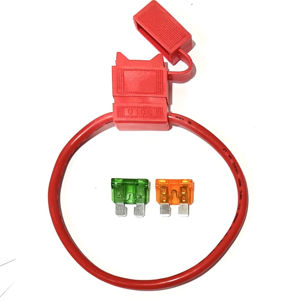 Portafusibles calibre 10 - Portafusibles en línea 10 AWG con cuchillas ATC de 30 y 40 AMP Foto 3 de 3