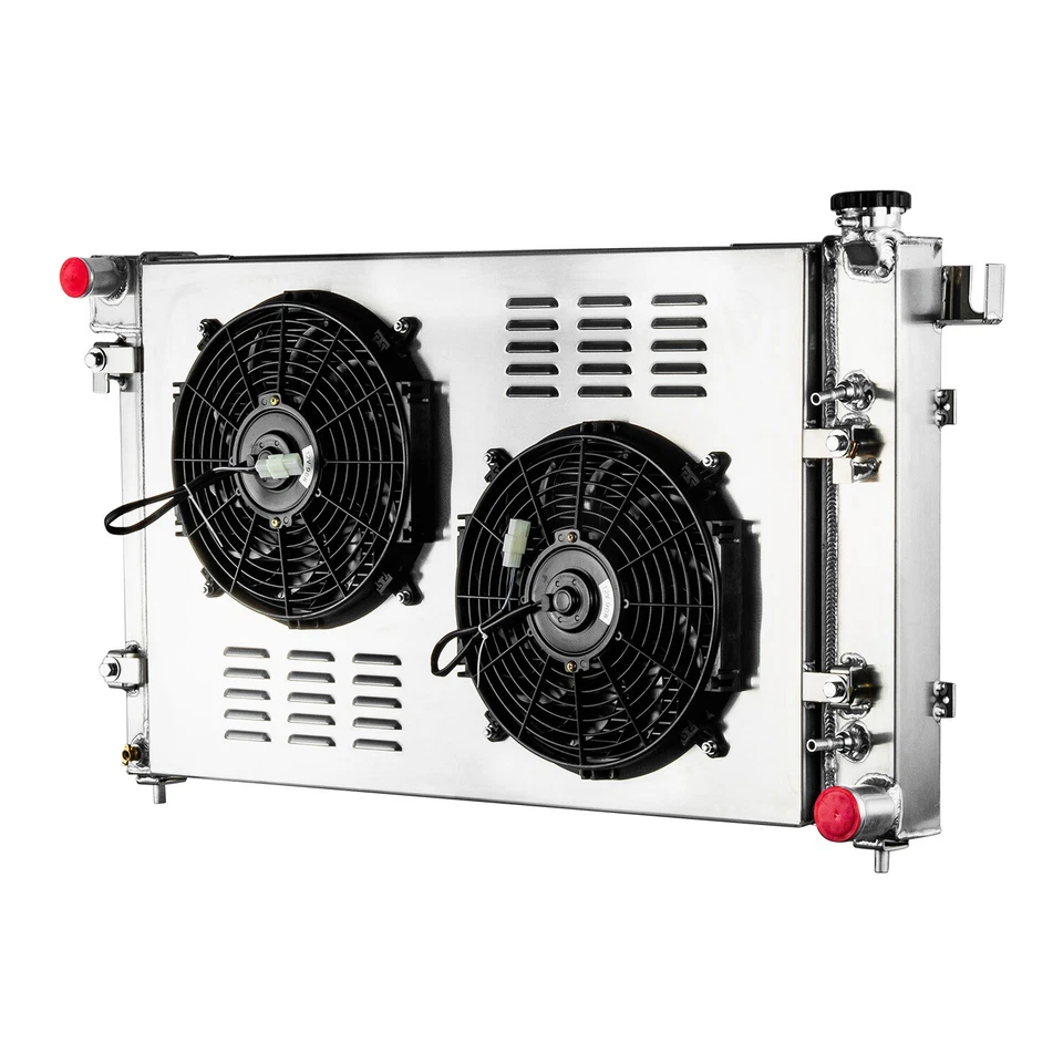 3-Row Aluminum Radiator+Shroud Fan for 94-02 Dodge Ram 1500 2500 3500 5.2 5.9 Foto 2 de 4