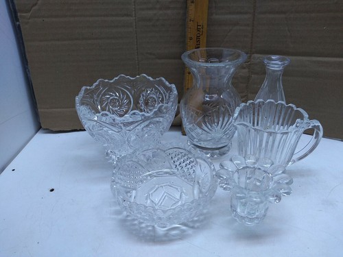 Imitation Crystal Decorative Glass Mini Vase Jar Oil Candle Holder Bowl 6 Pcs - Picture 4 of 5