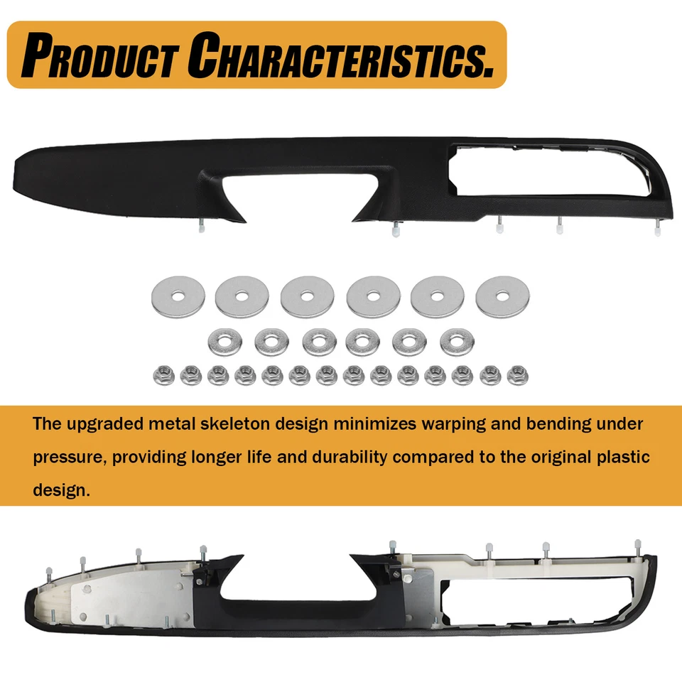 Apoio de braço dianteiro direito porta reparo para 2010-2014 Tahoe Silverado preto - Imagem 3 de 4