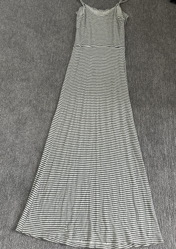 Soft Joie Womens Size XS Maxi Dress Striped Grey White Long Flowy Casual - Picture 9 of 9