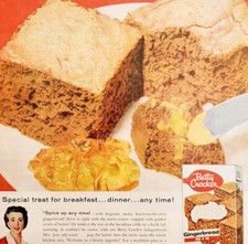 1958 Betty Crocker Gingerbread Mix General Mills Advertisement Baking HM2T