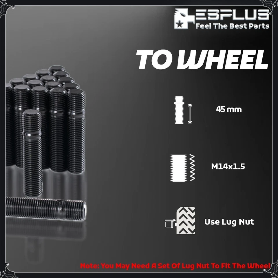 20 Pc Audi Extended Wheel Stud Convert Bolt to Nuts M14x1.5 Fit A1/A3/S3/TT - Image 4 of 4