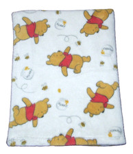 Disney Baby Full Body Winnie the Pooh Hunny Pot Bees Cream White Blanket 30x40
