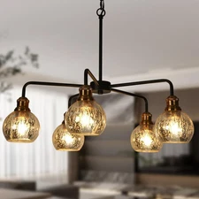 5 Light Kitchen Island Lighting, Mid-Century Modern Dining Room Chandeliers B...