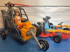 Vintage 1986 Kenner Real Ghostbusters ECTO-2 HELICOPTER/ Ecto-3 Dune Buggy Lot