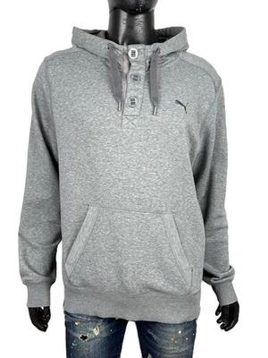 Puma sweat-shirt homme XL gris capuche coton logo brodé col séraphin - Photo 1/4
