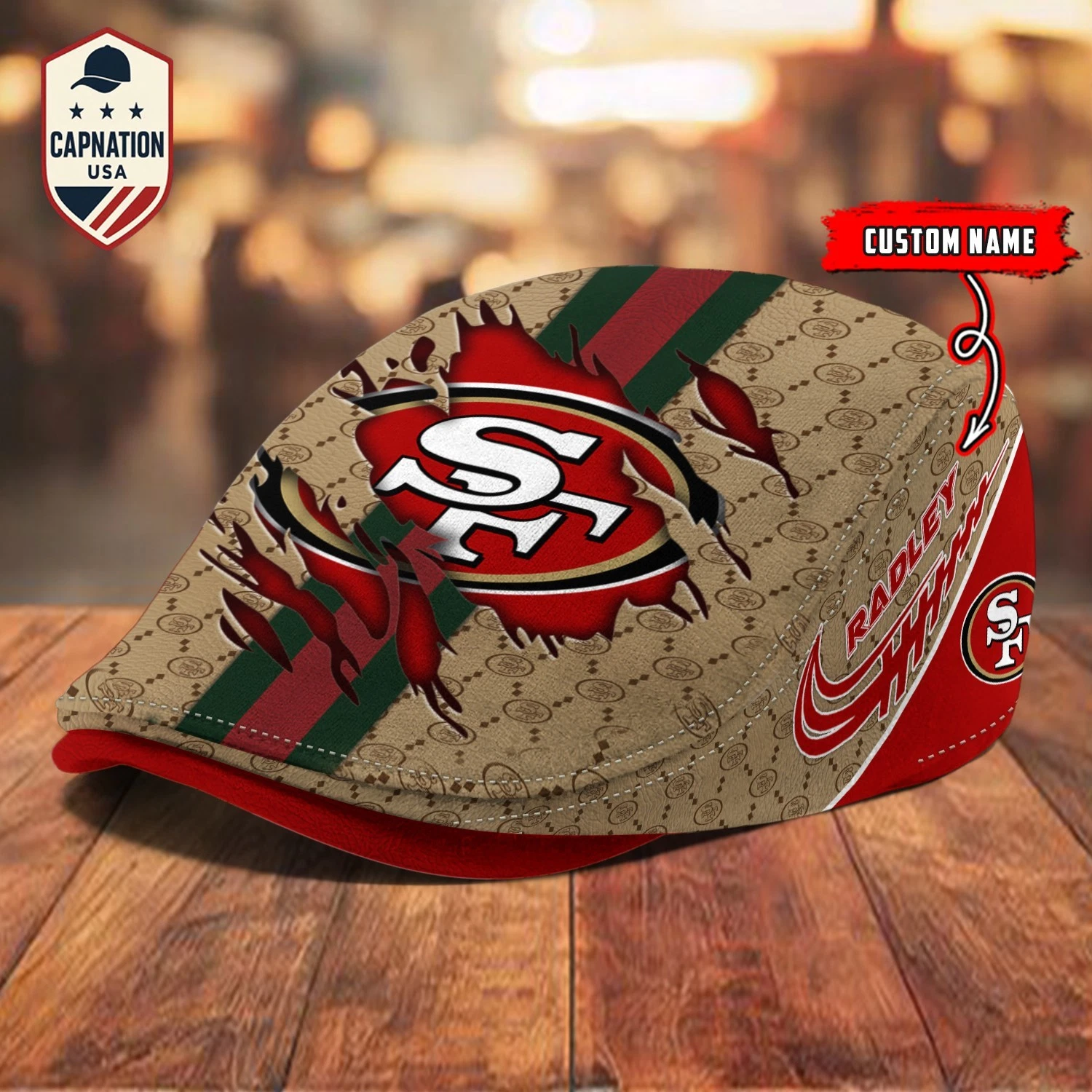 San-Francisco-49ers Jeff Cap football Newsboy Cap Golf Cap Driving Gift for Men