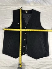 Vintage Wyoming Traders Men's Western Wool Vest Size Large Black