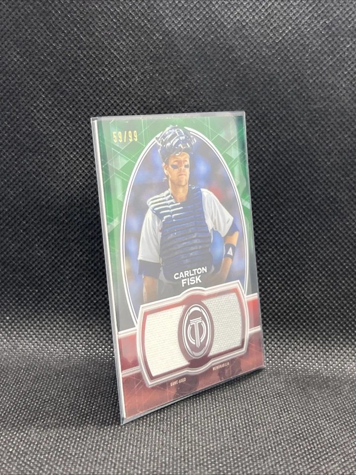 2019 Topps Tribute Patch Green #59/99 Carlton Fisk - Image 2 of 4