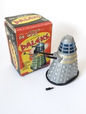 VINTAGE 1964 rare Original Doctor Who Silver Mysterious DALEK TOY Marx Boxed