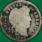 1897-S Barber Dime Good G Coin, Rough #39322