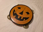 Vintage J Chein Tin Toys - Jack-O-Lantern Tambourine