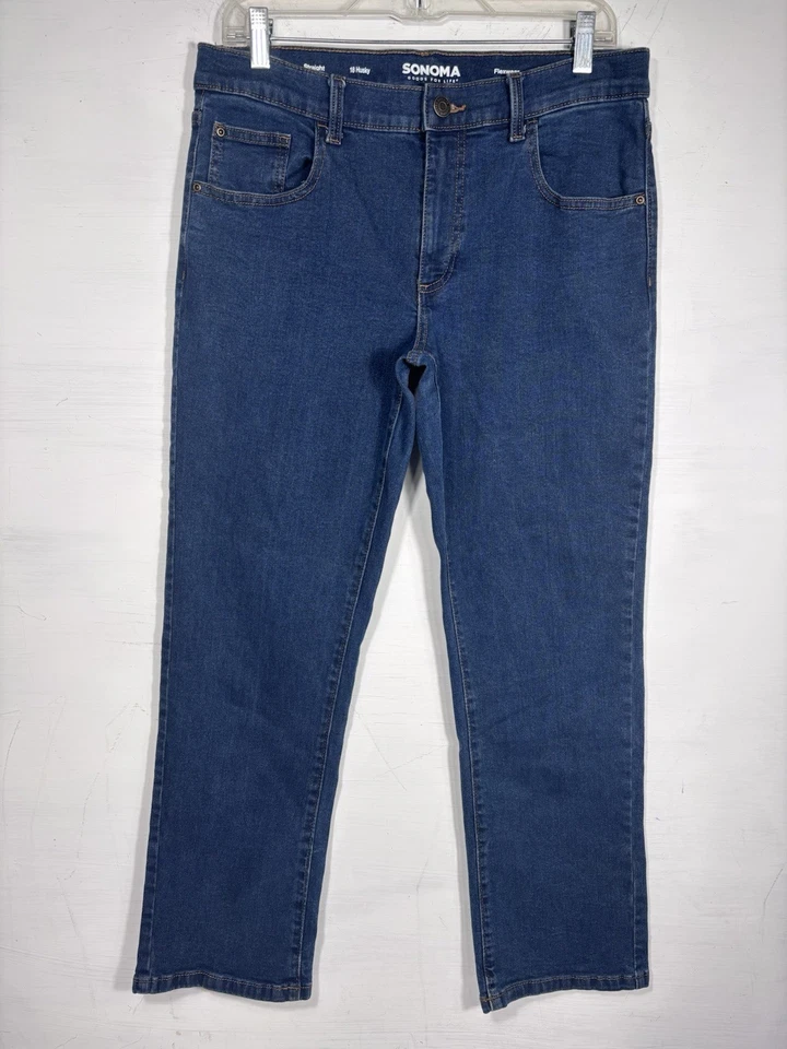 Sonoma 男孩 7 - 20 Goods For Life® 直筒弹性穿蓝色牛仔裤 — 第 2/4 张图片