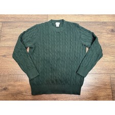Crewcuts Kids Boys Sweater Cable Knit Cotton Dark Green L 10-11