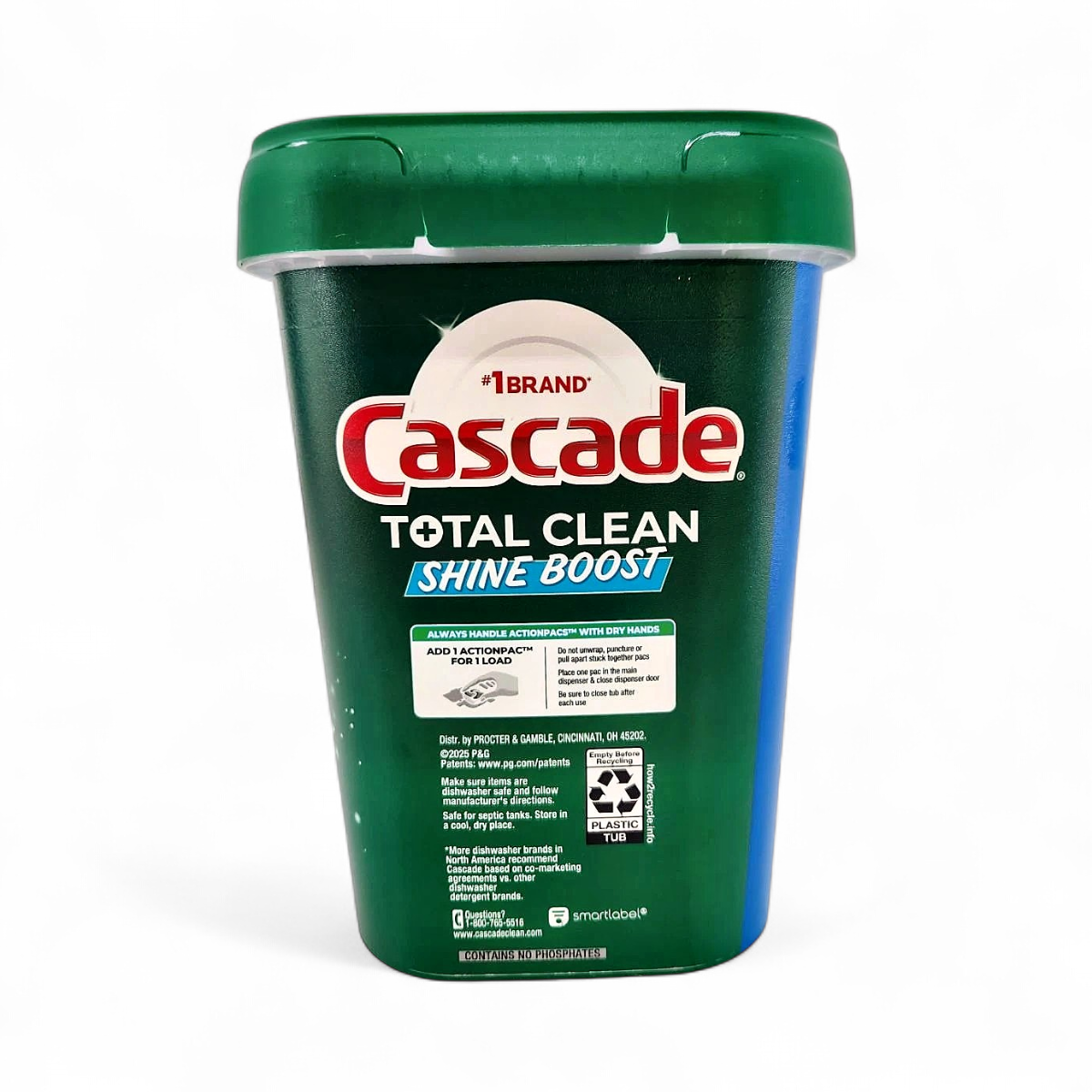 Cascade Total Clean Shine Boost Dishwasher Detergent Fresh Scent