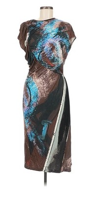 Rachel Comey Caskey Bodycon Print Jersey Midi Dress MSRP $575 Sz Medium NWT