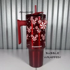 2025 Disney Parks Christmas Mickey Peppermint Starbucks Tumbler 40oz BUBBLE WRAP