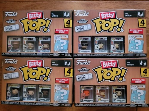NEW Funko Bitty Pop! The Office 4-Pack Series 3 Complete Set Including 4 MYSTERY