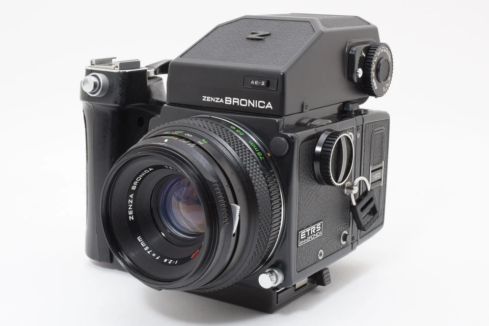 Read! [APP MINT] Zenza Bronica ETR S Film Camera 75mm F2.8 Lens AE II From Japan - Image 2 of 4