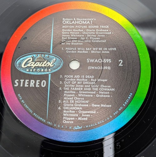 Rodgers And Hammerstein Oklahoma! (Vinyl, 1959) Capitol SWAO-595 NM, LP Record - Picture 8 of 8