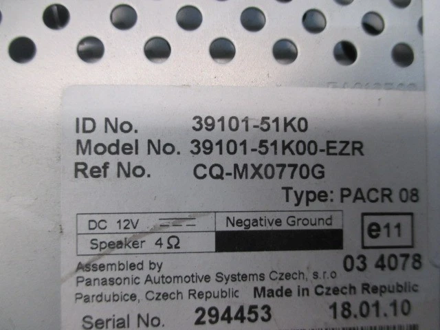 AUTORADIO RÉCEPTEUR OPEL AGILA II CQMX0770G 2583953 - Photo 3/4