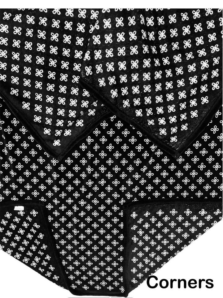 Vera Bradley - Very Soft Plush Throw Blanket  - Black and White - Mini Concerto - Image 2 of 4