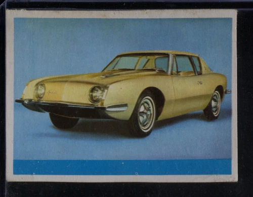 Studebaker Avanti 1962 Vintage 1960s Dutch Trading Card
