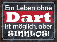Holzschild 30X40 Cm Ein Leben Ohne Dart Ist Sinnlos Deko Geschenk Holz Schild