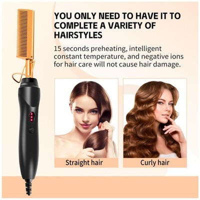 Hot Comb Set with Hair Accessories for Black Hair