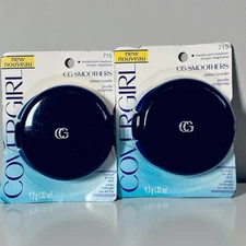 Covergirl Smoothers Pressed Powder #715 Translucent Med SEALED NOS Set of 2
