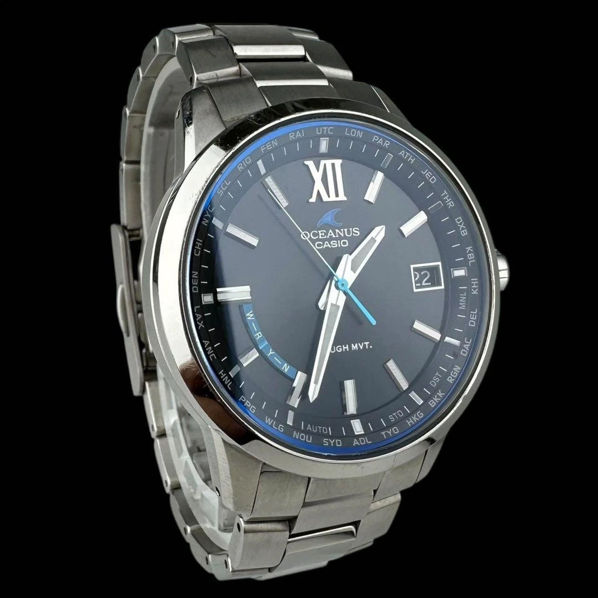 Reloj Casio Oceanus OCW-T150 Titanio Resistente Solar Multi Banda 6 Hora Mundial