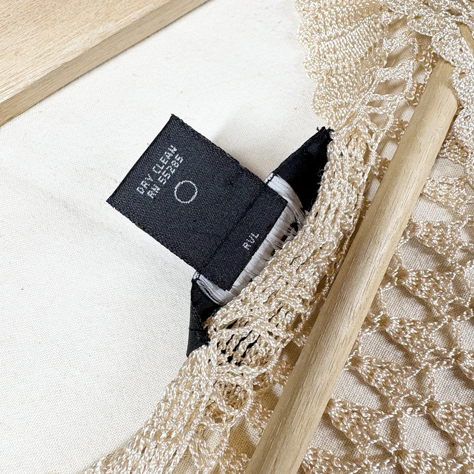 Blusa Top Express Crochet Para Mujer Talla XS Boho Hippie Manga Acampanada Marfil Y2K Foto 3 de 4