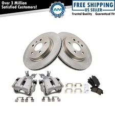 Rear Brake Calipers Ceramic Pads & Rotors Fits 14-15 Chevrolet Malibu